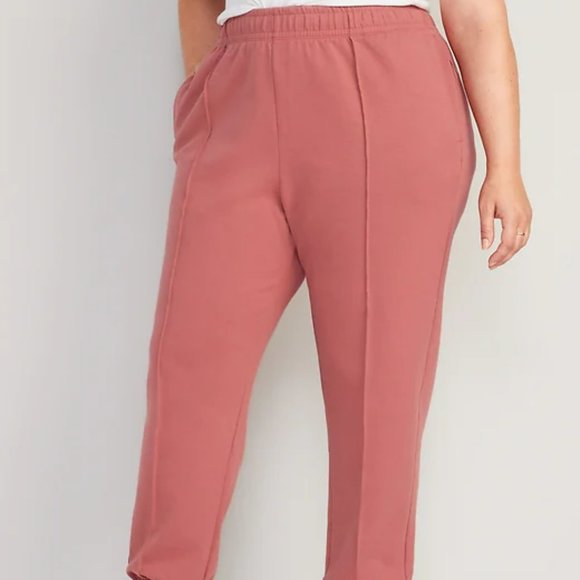 High-Waisted Dynamic Fleece Pintucked Sweatpants - Picture 4 of 7